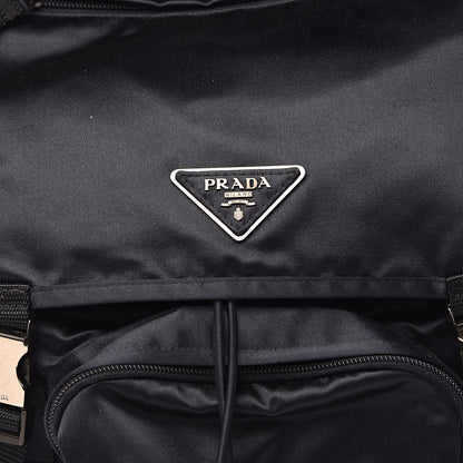 Prada Satin Double Buckle Backpack Dark Blue 11 of 11