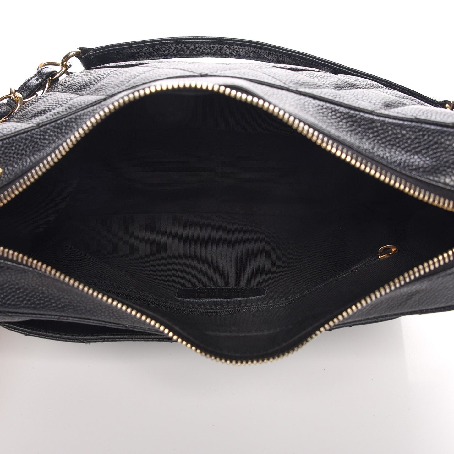 Caviar Quilted Hobo Black