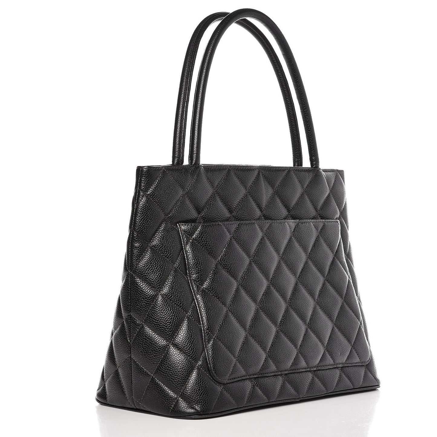 Caviar Quilted Medallion Tote Black