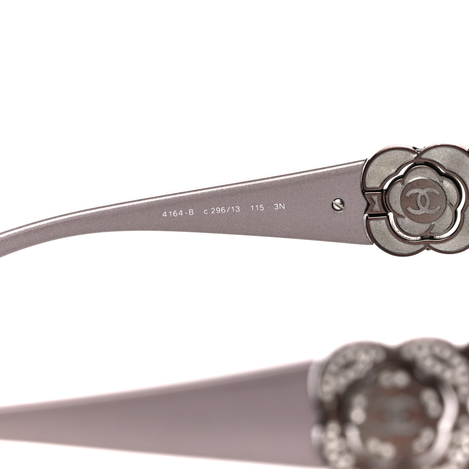 Chanel Swarovski Crystal Camellia CC Sunglasses 4164-B Bronze 5 of 7