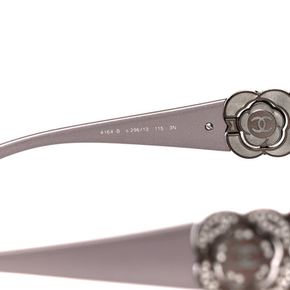 Chanel Swarovski Crystal Camellia CC Sunglasses 4164-B Bronze 5 of 7
