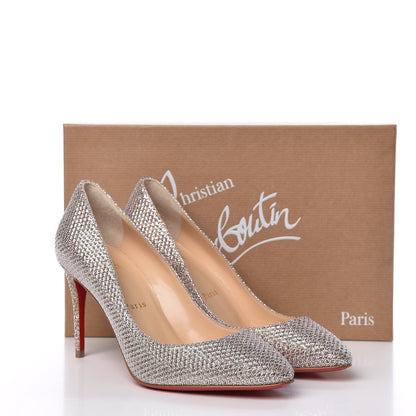 Christian Louboutin Glitter Diams Eloise 85 Pumps 37 Colombe 8 of 8