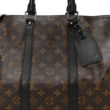 Louis Vuitton Monogram Macassar Keepall Bandouliere 45 7 of 9