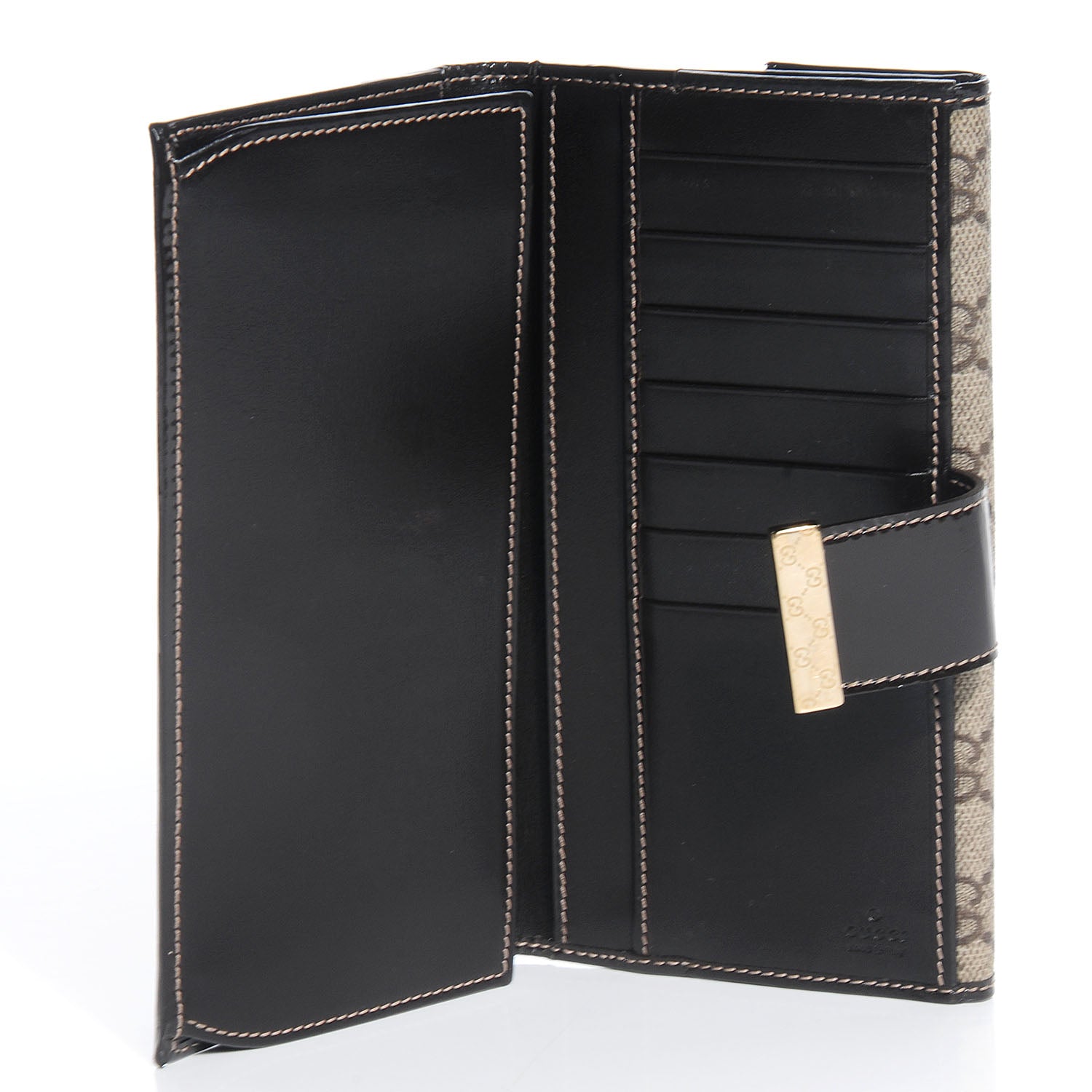 Gucci GG Plus Monogram Icon Bar Continental Flap Wallet Dark Brown 5 of 7
