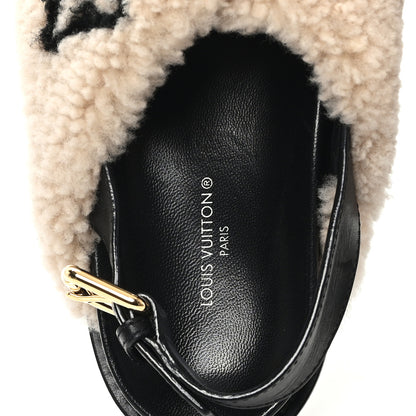 Louis Vuitton Shearling Paseo Sandals 37 Black 8 of 8