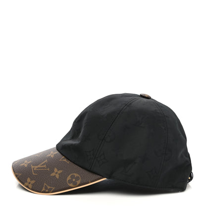 Louis Vuitton Polyester Silk Monogram LV Get Ready Cap M Black 4 of 9