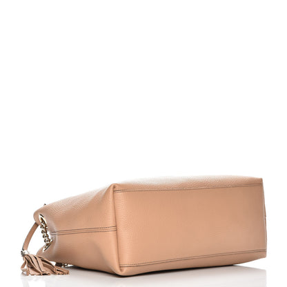 Gucci Pebbled Calfskin Medium Soho Chain Shoulder Bag Rose Beige 4 of 7