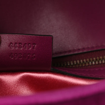 Gucci Velvet Matelasse Small GG Marmont Shoulder Bag Fuchsia Violet Cyclamen 7 of 11