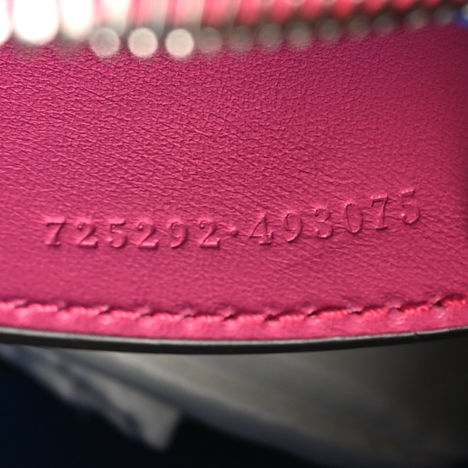 Gucci Calfskin GG Tennis Bi-Color Embossed Mini Duffle Bag Modern Fucsia Modern Blue 7 of 10