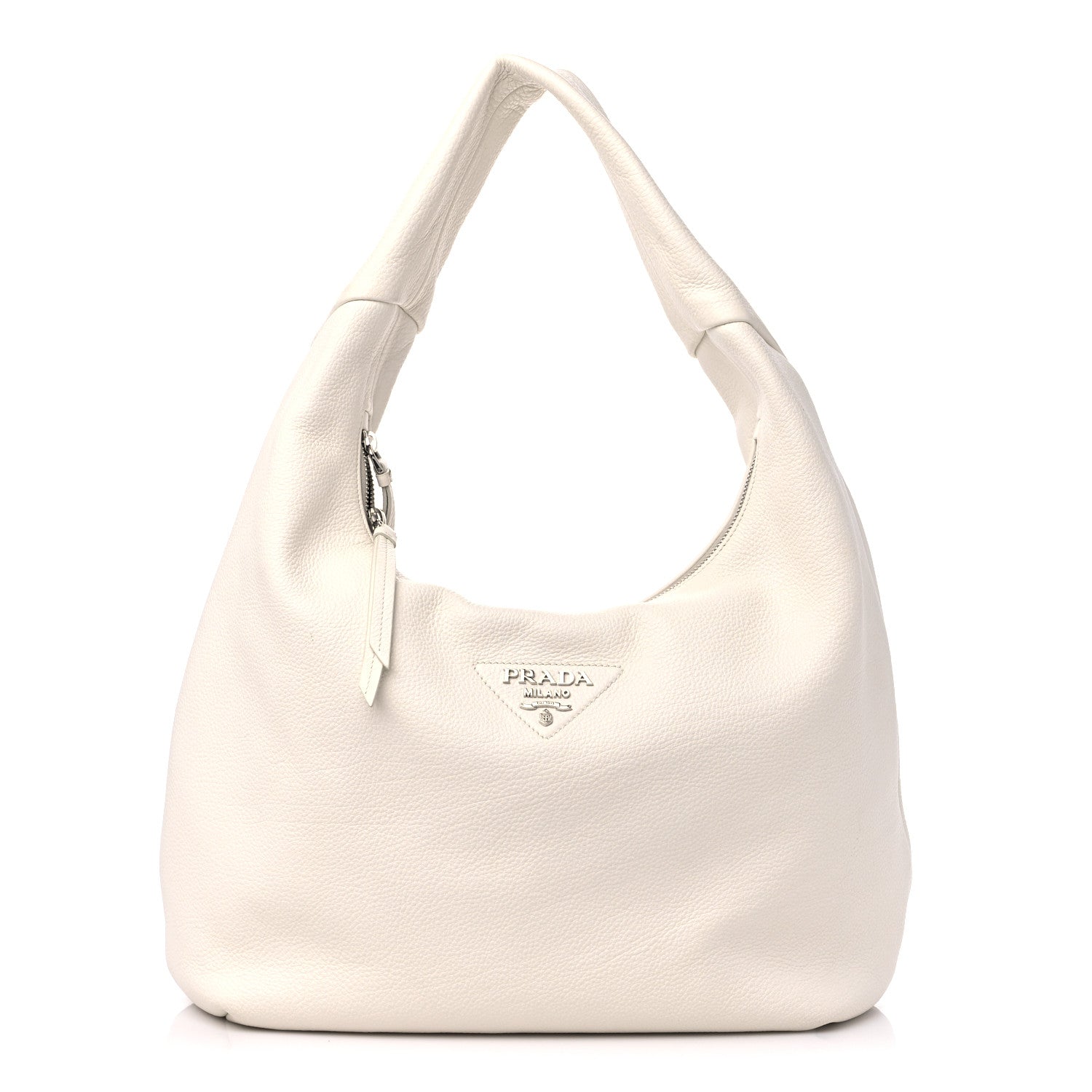 Prada Vitello Daino Hobo White 1 of 11