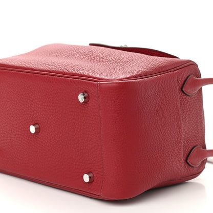 Hermes Taurillon Clemence Lindy 26 Rouge Grenat 9 of 9