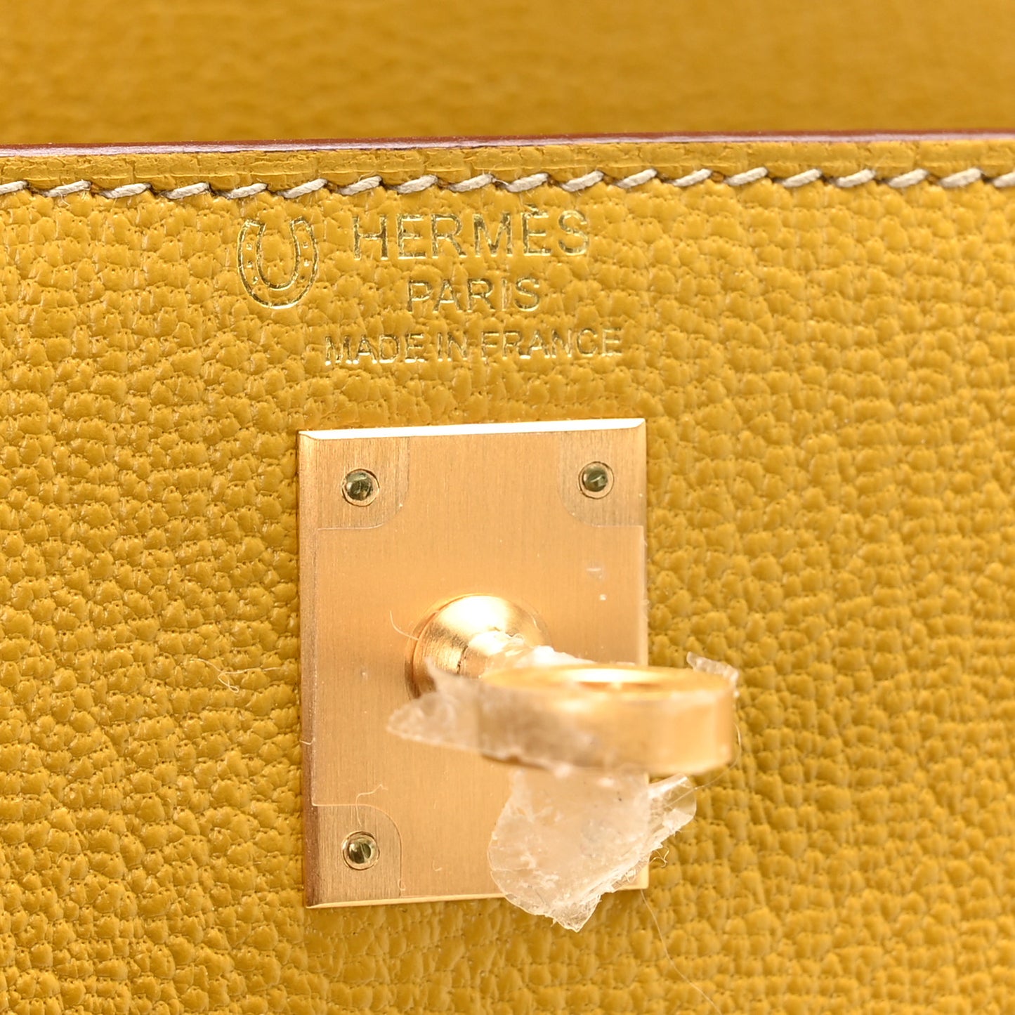 Chevre Mysore Horseshoe Kelly Sellier 25 Jaune Ambre Bleu Glacier
