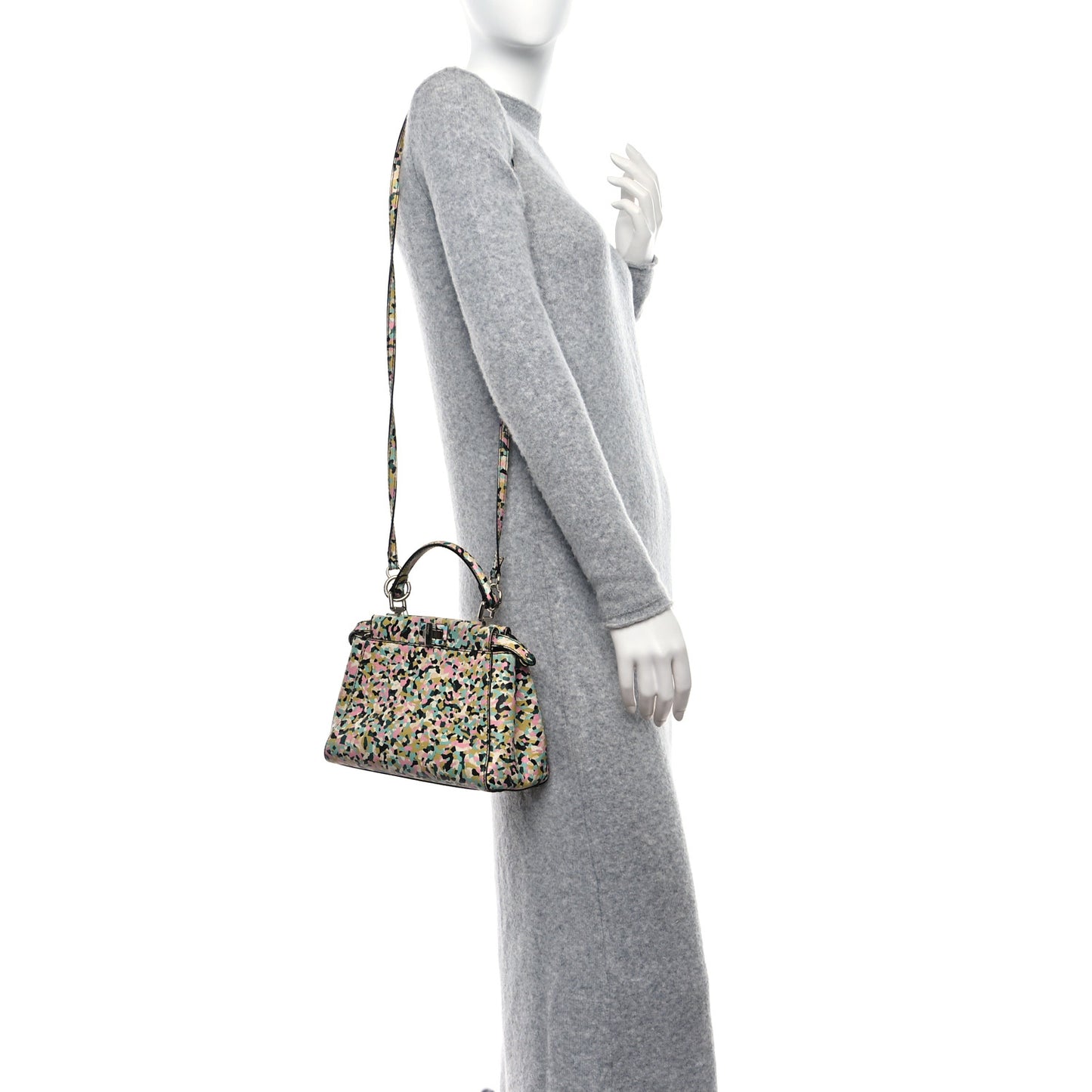 Nappa Printed Mini Peekaboo Iconic Satchel Multicolor