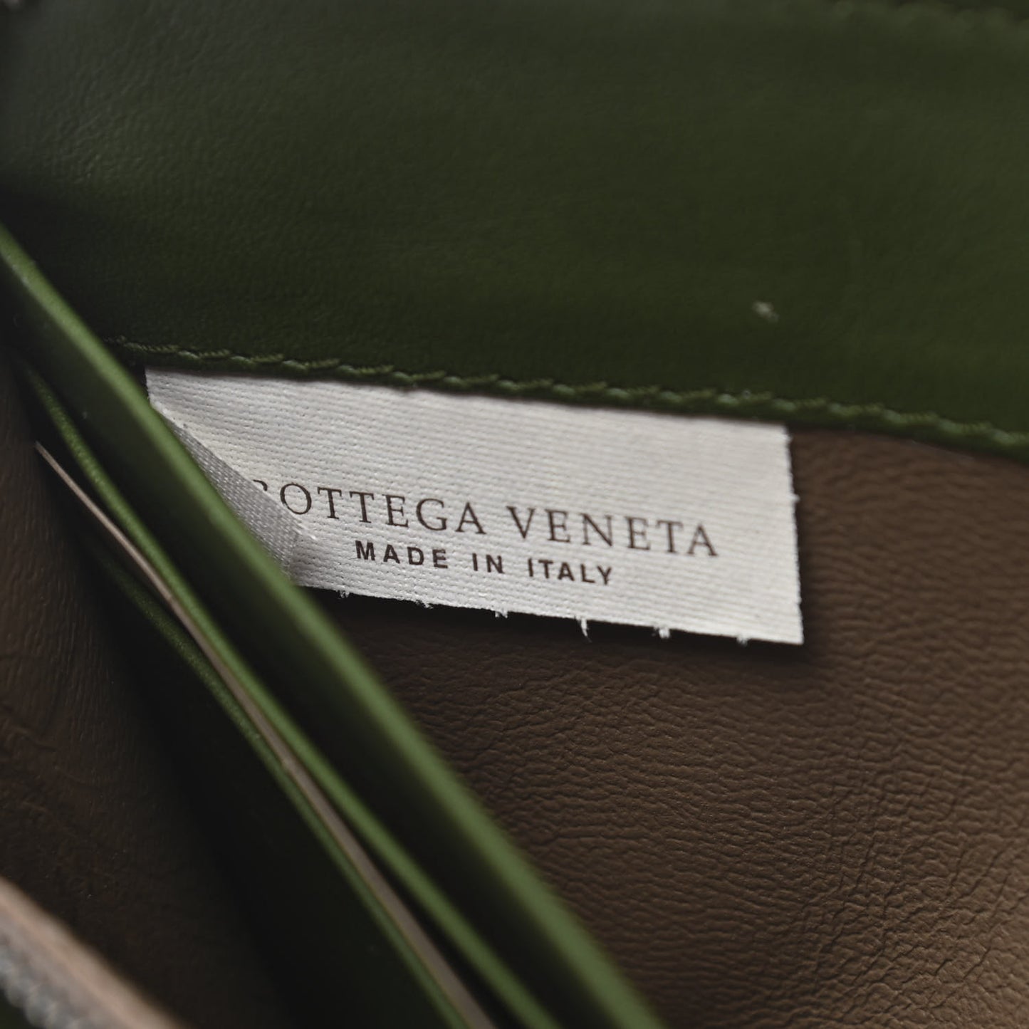 Nappa Intrecciato Zip Around Wallet Moss