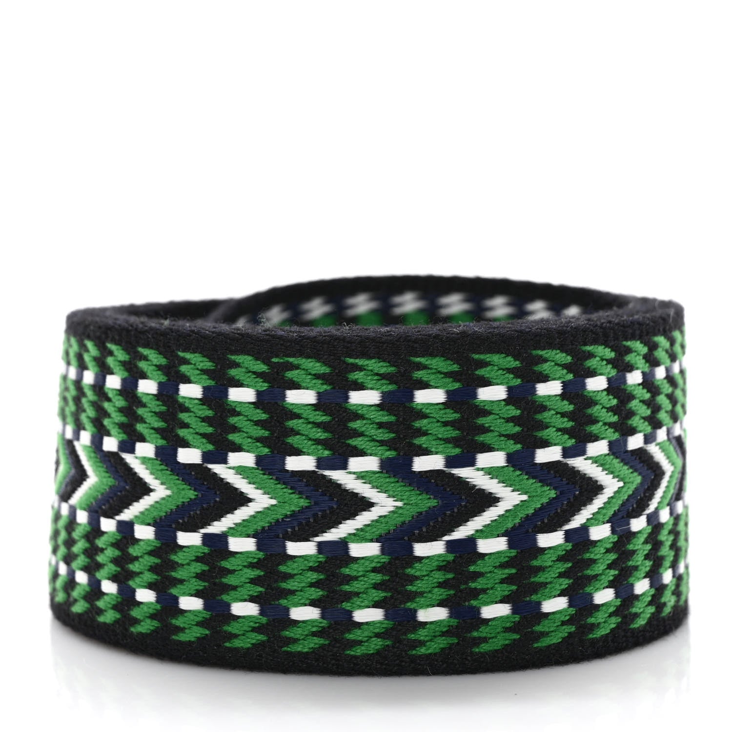 Hermes Toile Swift 50mm Sangle Allegro Shoulder Strap Malachite Bleu Electrique Black 2 of 5
