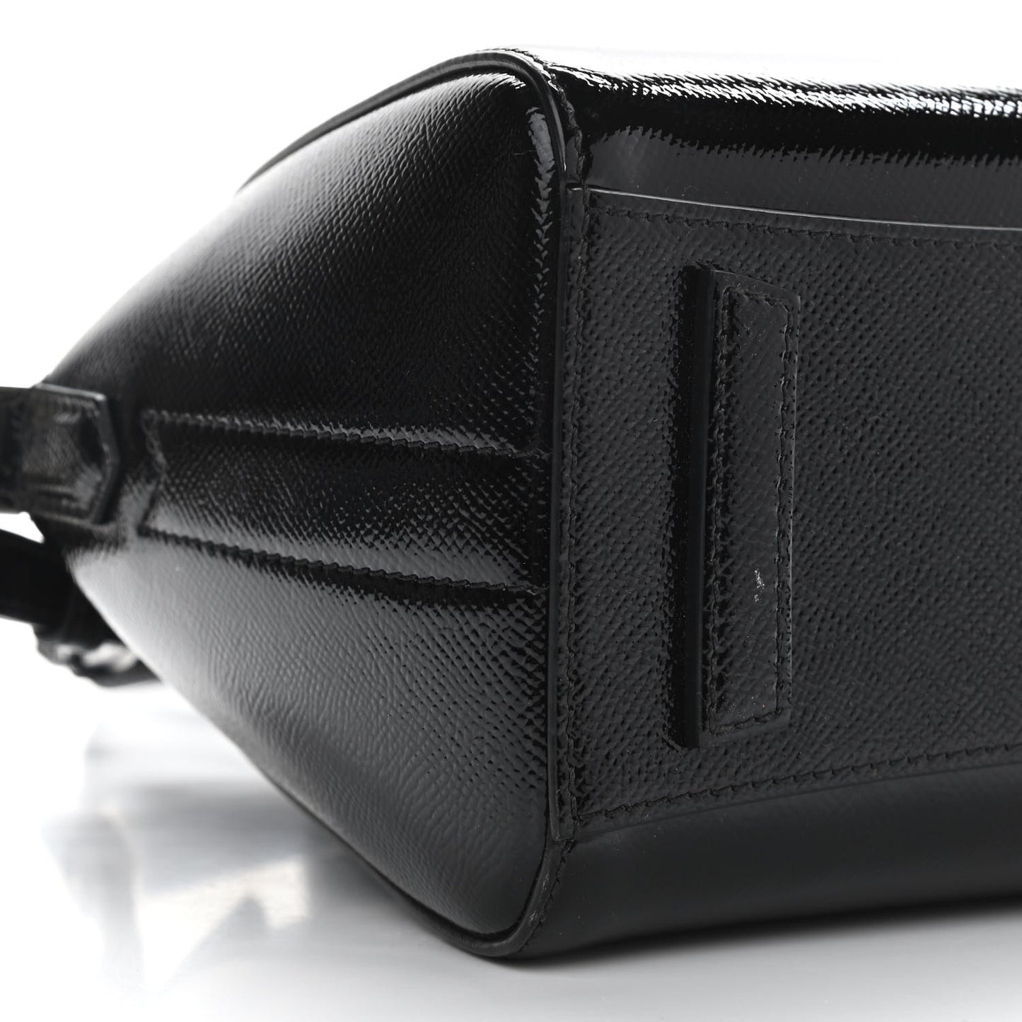 Textured Patent Calfskin Mini Antigona Black