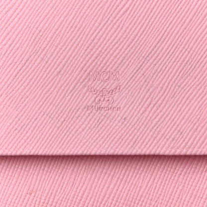 MCM Visetos Flap Wallet Pink 6 of 7