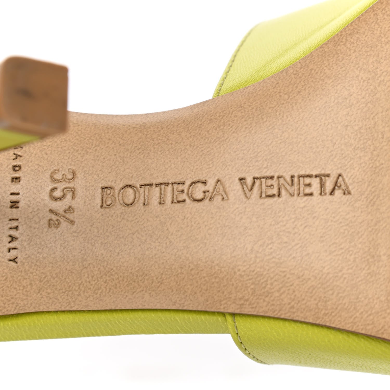 Bottega Veneta Lambskin Stretch Mule Sandals 35.5 Kiwi 6 of 9