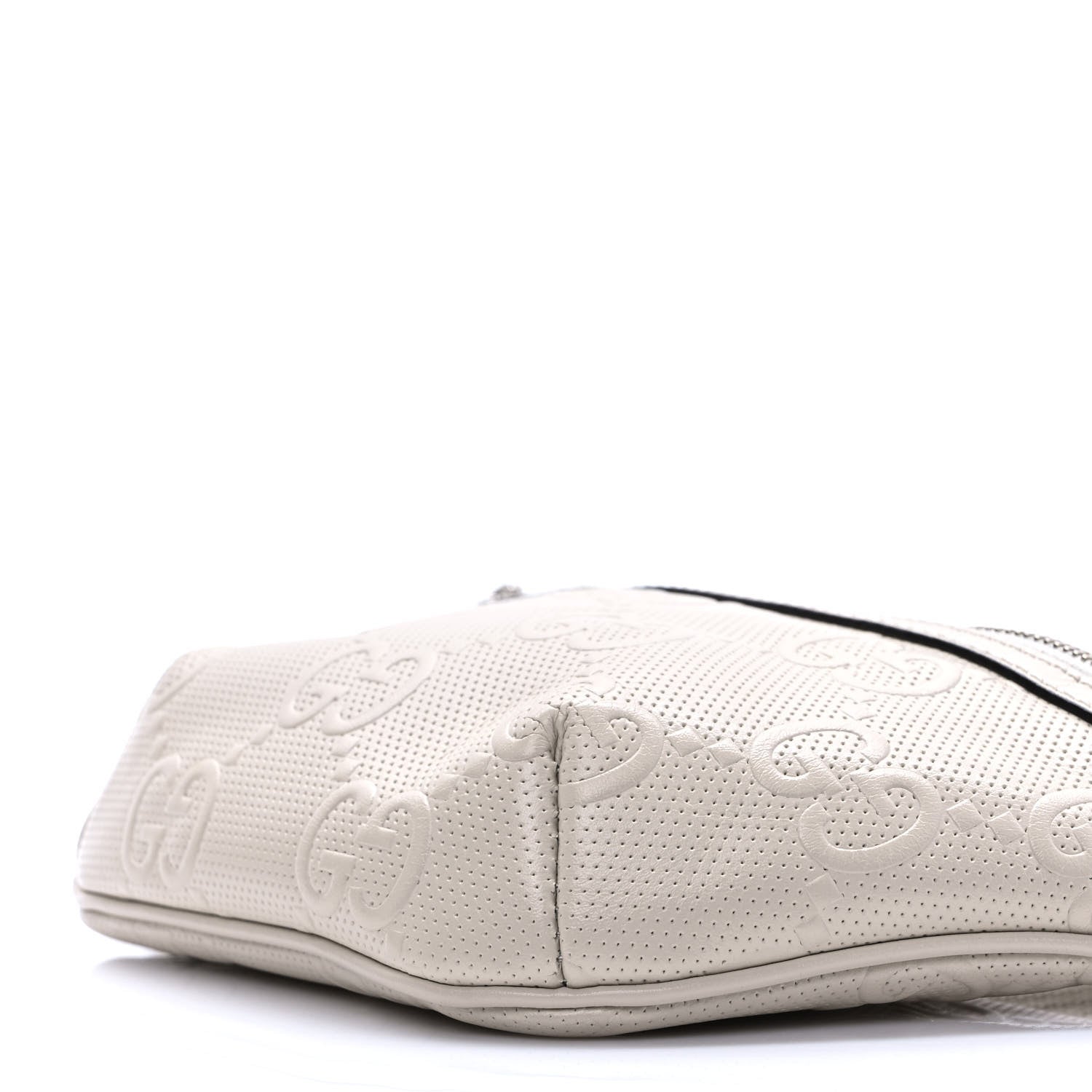 Gucci Calfskin GG Tennis Embossed Belt Bag Mystic White 9 of 9
