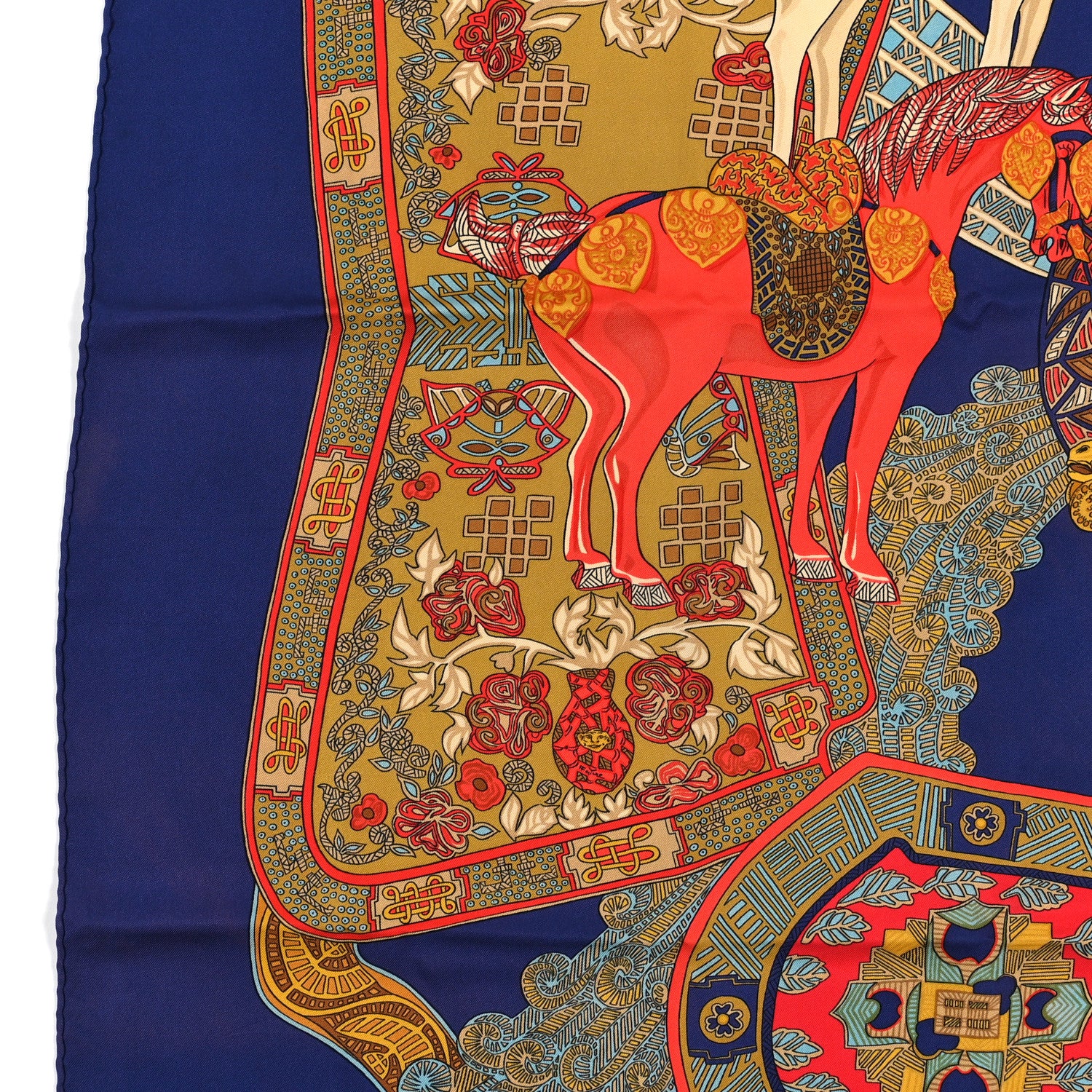 Hermes Silk Art Des Steppes Scarf 90 4 of 4