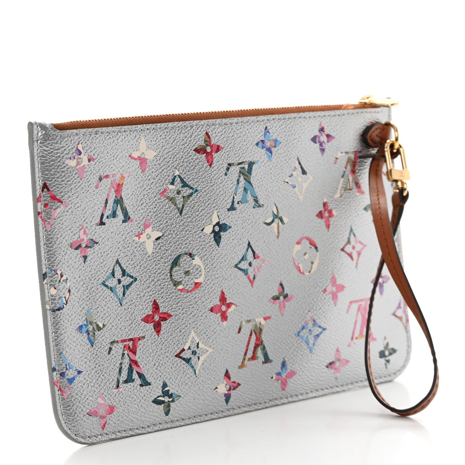 Louis Vuitton Metallic Monogram LV Garden Neverfull MM GM Pochette Silver 3 of 8