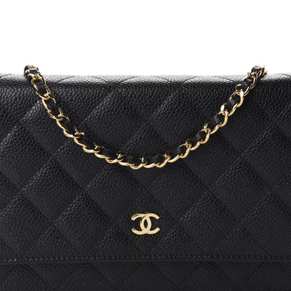 Chanel Caviar Quilted Wallet On Chain WOC Black 11 of 12
