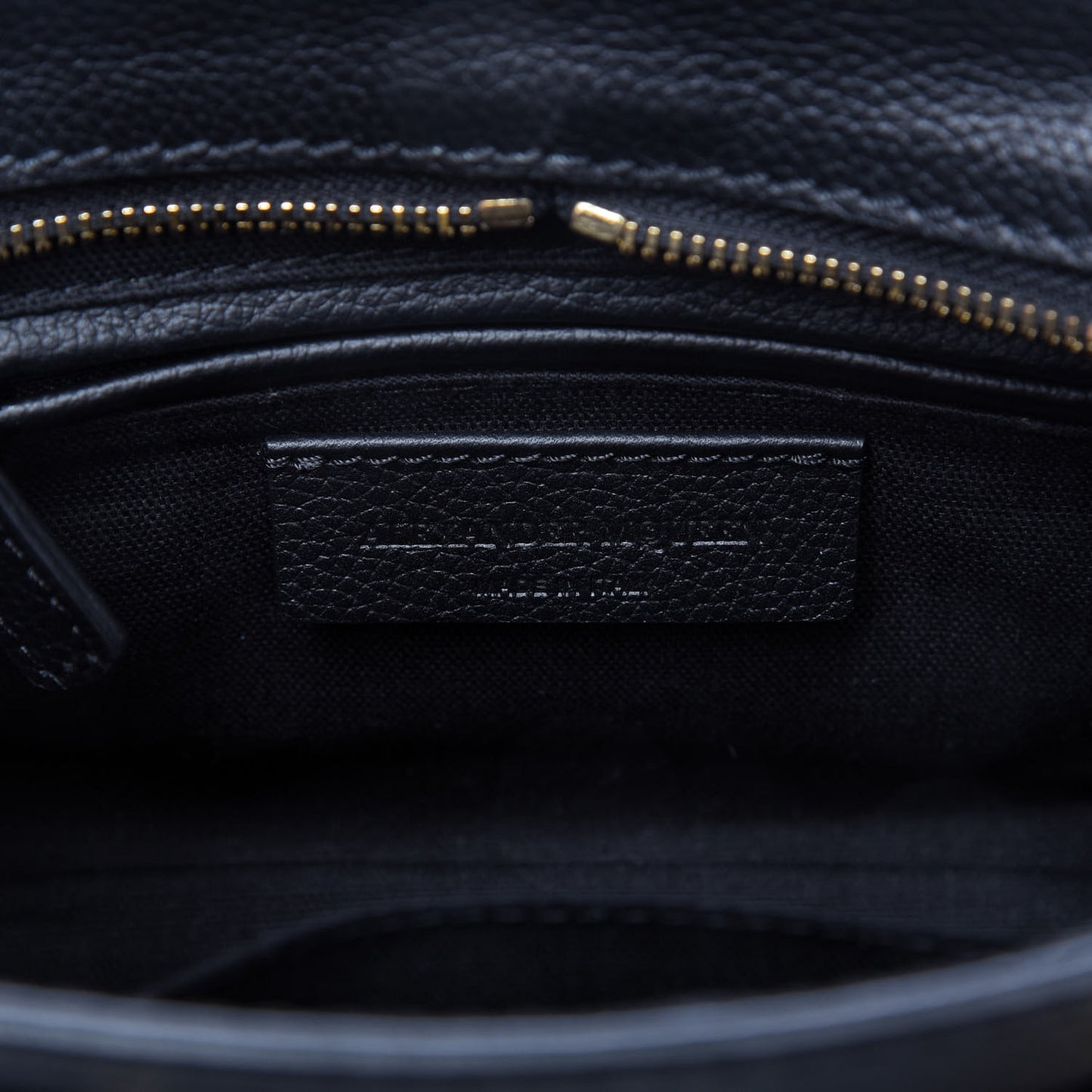 Pebbled Calfskin Mini Padlock Tote Black