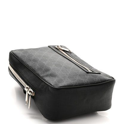 Gucci GG Supreme Monogram Web Belt Bag Black Grey 4 of 13