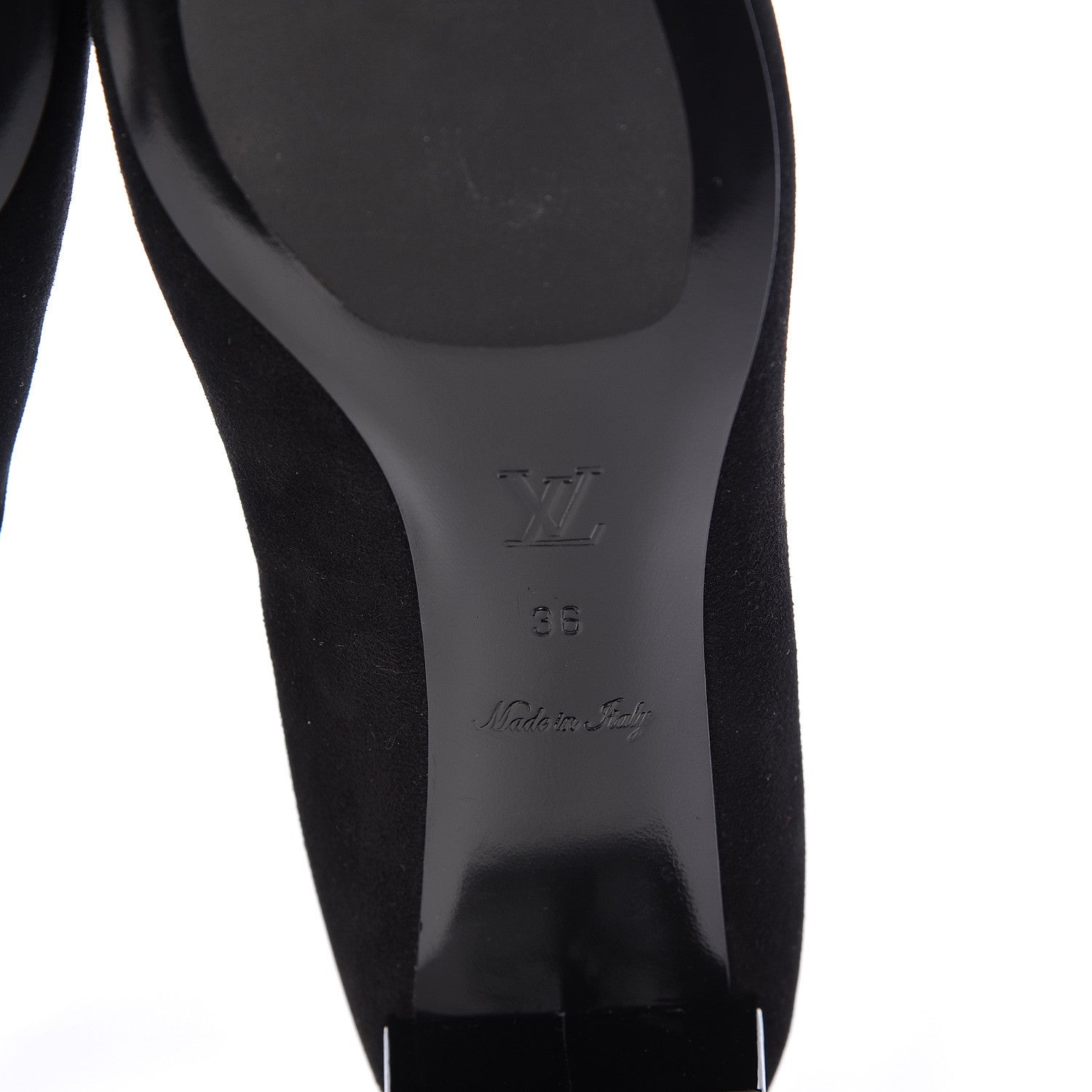 Louis Vuitton Suede Uniformes Pump 36 Black 7 of 8