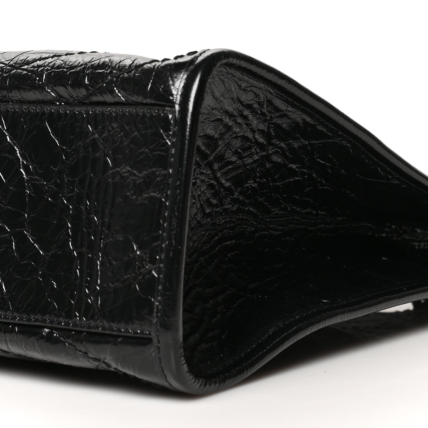 Saint Laurent Crinkled Calfskin Matelasse Monogram Medium Niki Shopper Tote Black 9 of 9