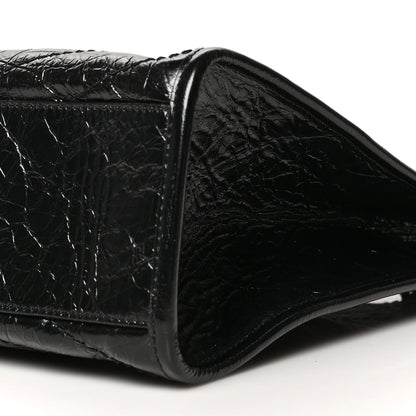 Saint Laurent Crinkled Calfskin Matelasse Monogram Medium Niki Shopper Tote Black 9 of 9