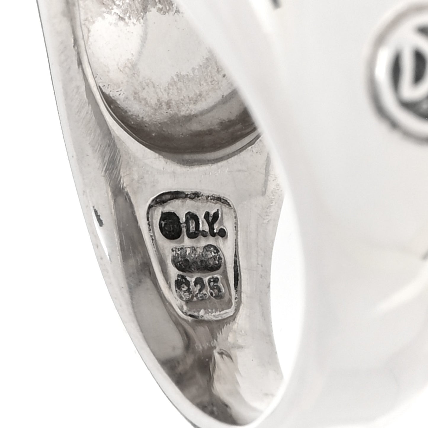 Sterling Silver Diamond White Agate 14mm Albion Statement Ring 54 7