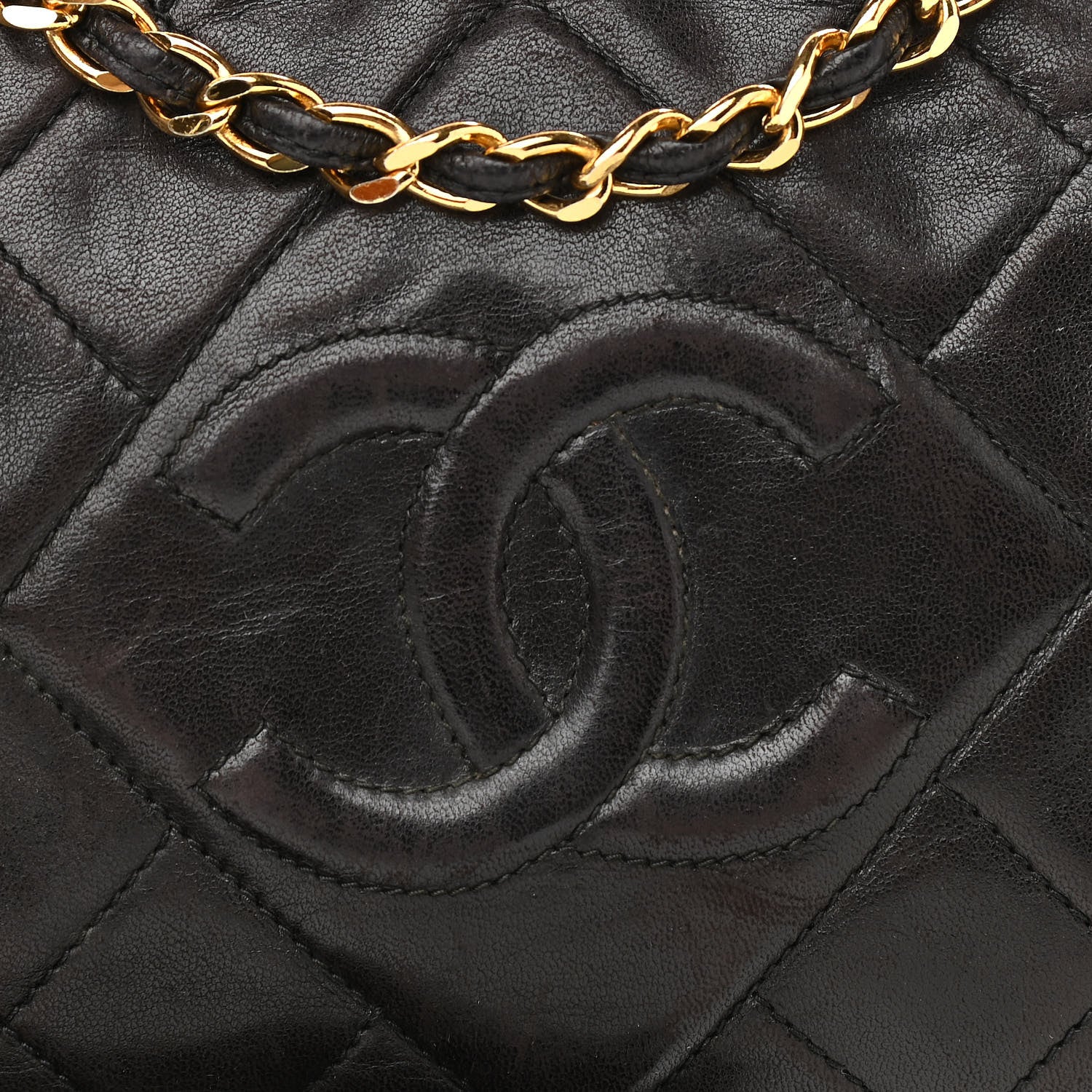 Chanel Lambskin Quilted Camera Case Dark Brown 9 of 12