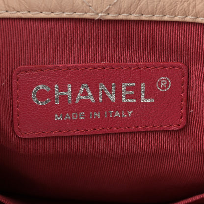 Chanel Aged Calfskin Quilted Small Gabrielle Backpack Beige Black 6 of 13