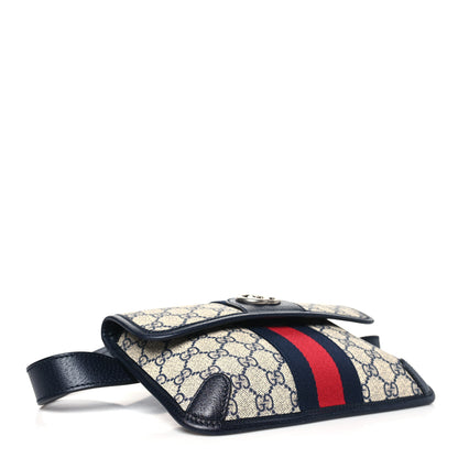 Gucci GG Supreme Monogram Web Small Ophidia Belt Bag 90 36 Beige Navy 3 of 9