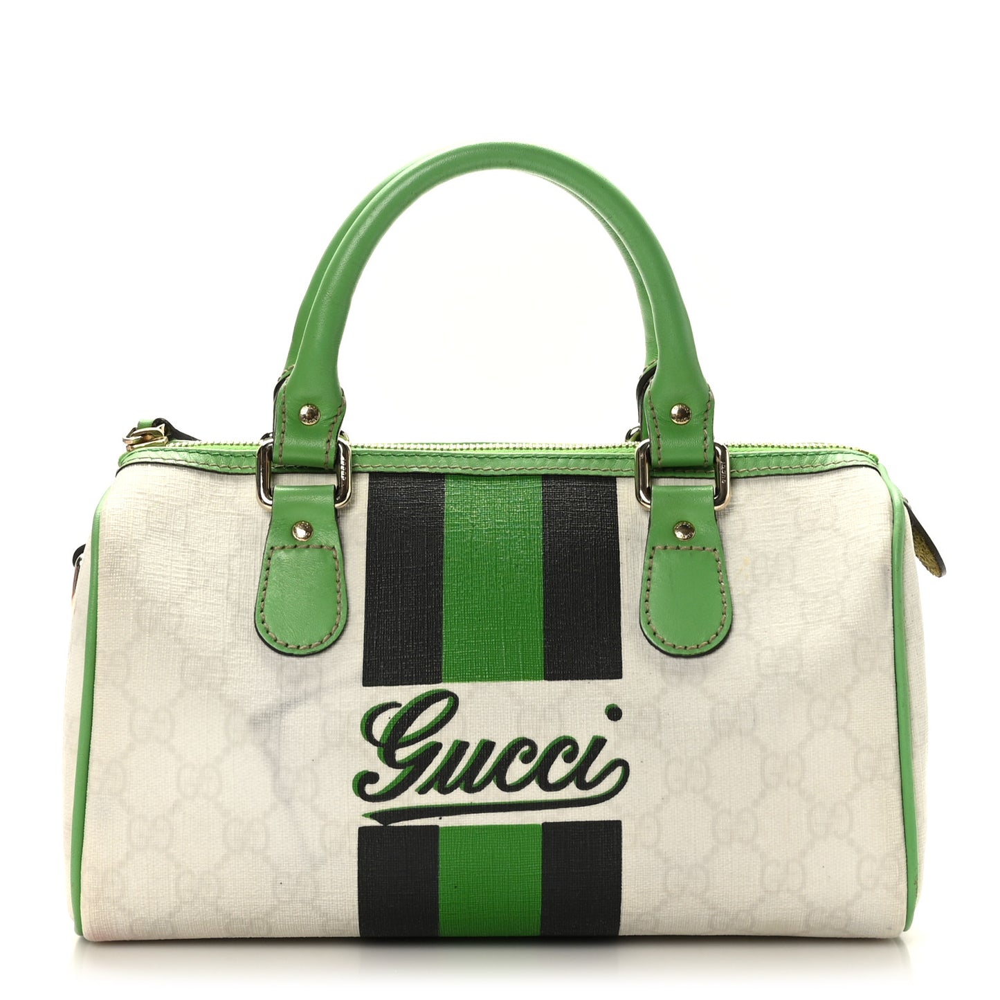 GG Plus Monogram Web Stripe Medium Joy Boston Green
