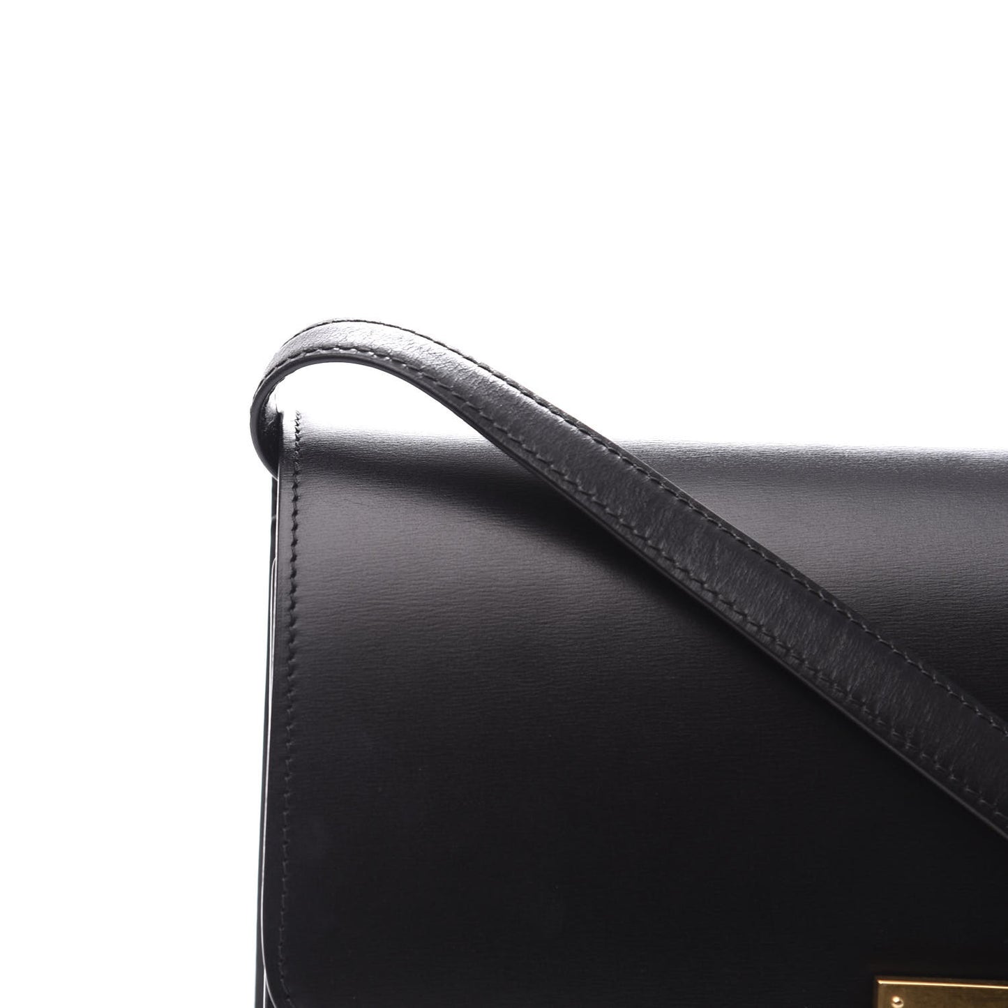 Box Calfskin Medium Classic Box Flap Bag Black