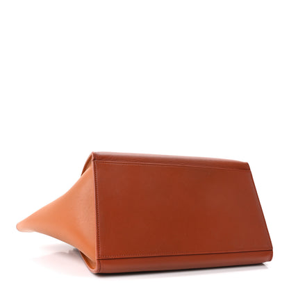 Celine Smooth Calfskin Medium Tri-Color Trapeze Rust Navy Red 4 of 9