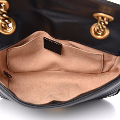 Gucci Calfskin Matelasse Mini GG Marmont Shoulder Bag Black 5 of 12