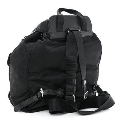 Prada Nylon Vela Saffiano Medium Backpack Black 3 of 12
