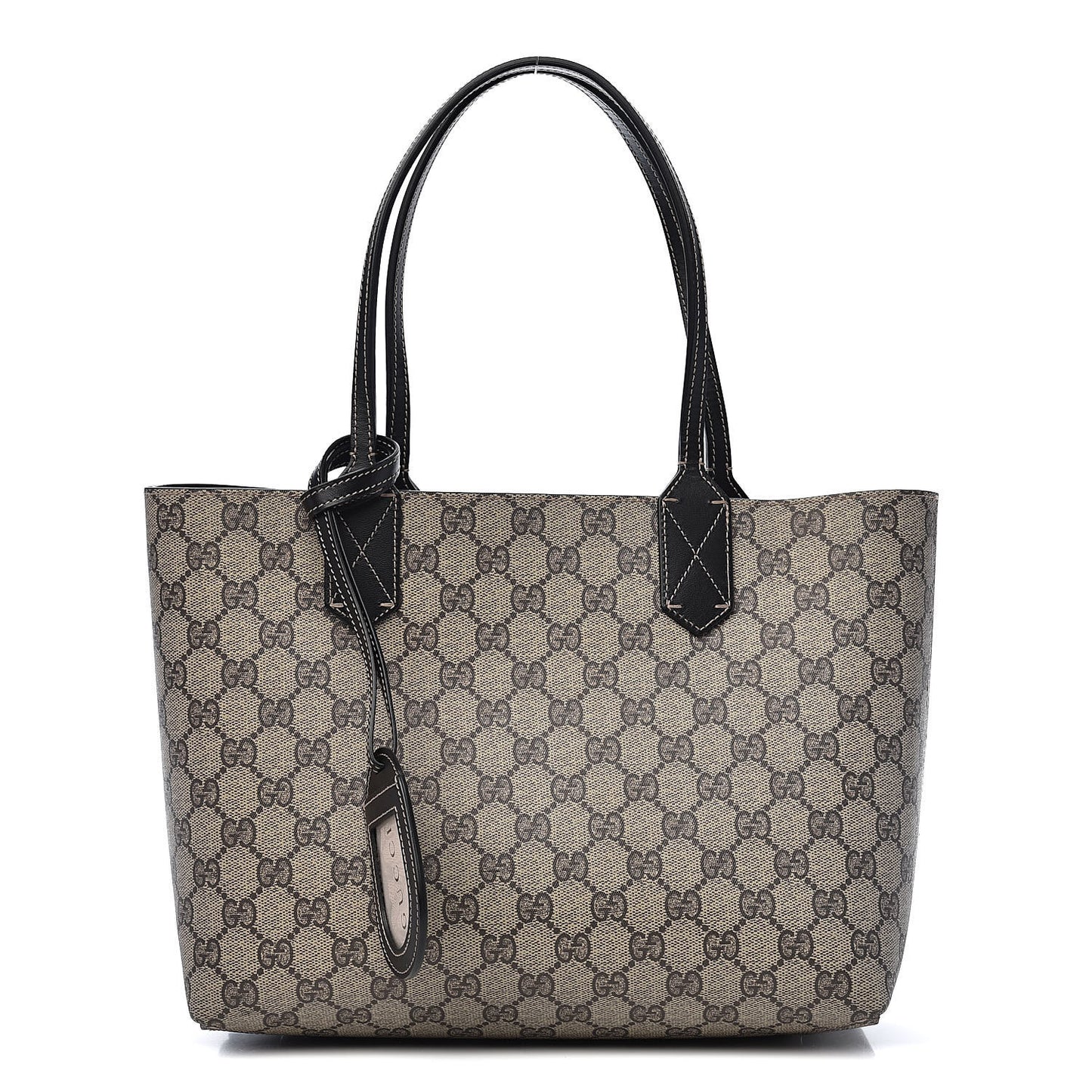 GG Supreme Monogram Small Reversible Tote Beige Black