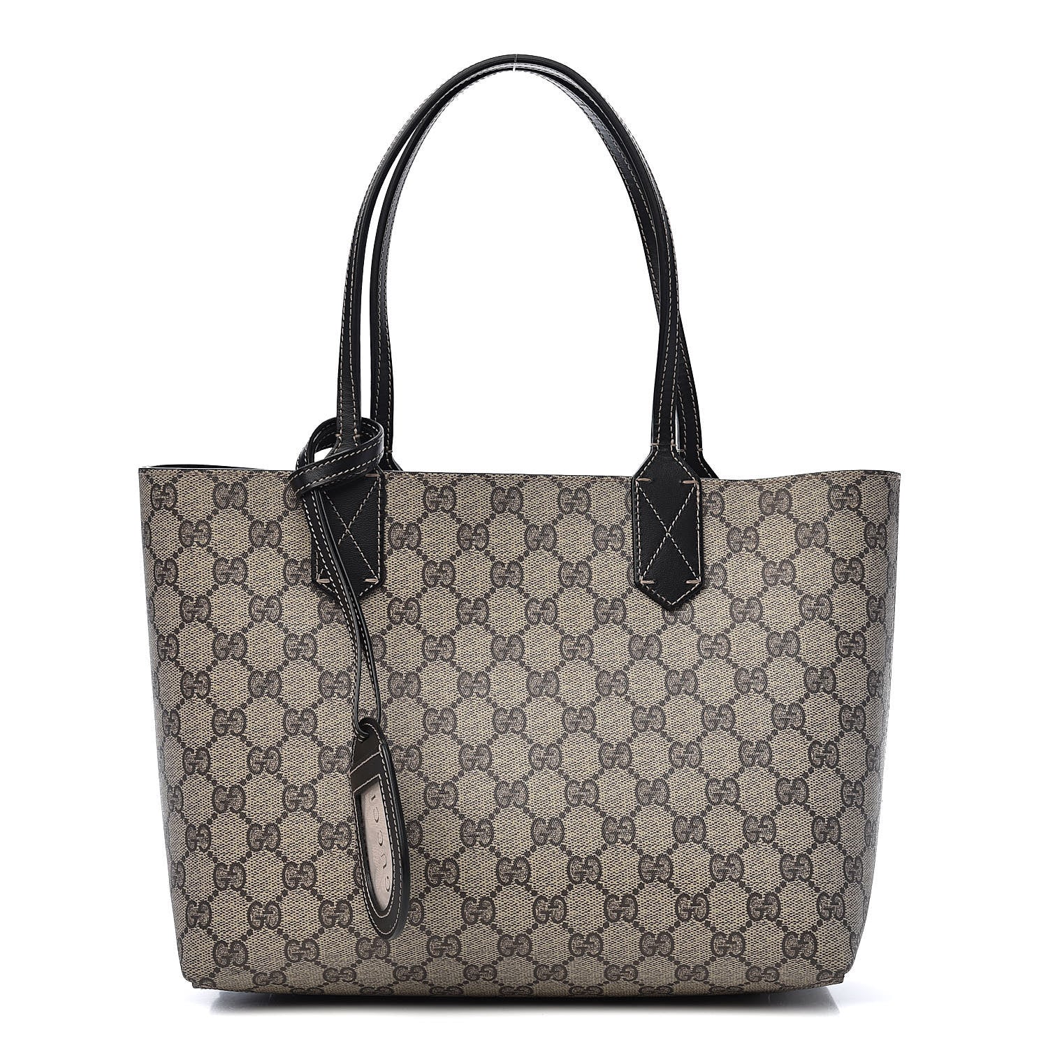Gucci GG Supreme Monogram Small Reversible Tote Beige Black 1 of 16