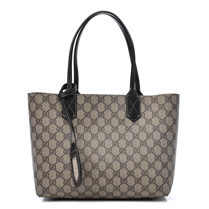 Gucci GG Supreme Monogram Small Reversible Tote Beige Black 1 of 16