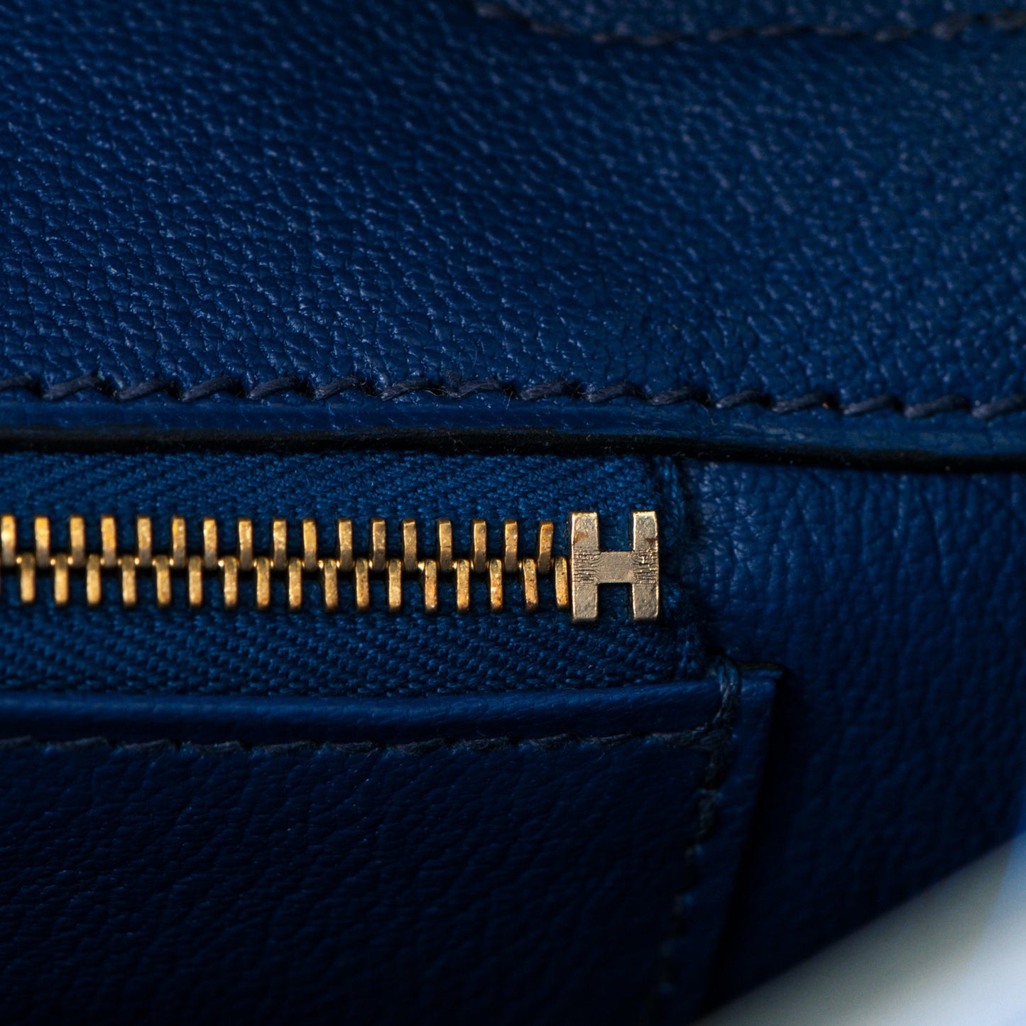 Taurillon Clemence Birkin 35 Bleu Saphir