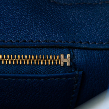 Hermes Taurillon Clemence Birkin 35 Bleu Saphir 20 of 24