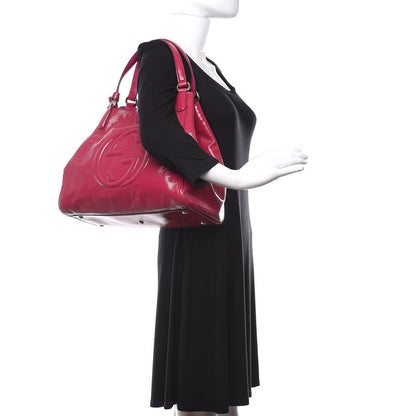 Gucci Vernice Naplack Medium Soho Shoulder Bag Bright Bouganville 2 of 10