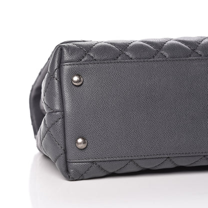 Chanel Caviar Quilted Small Coco Handle Flap Gray 5 of 18