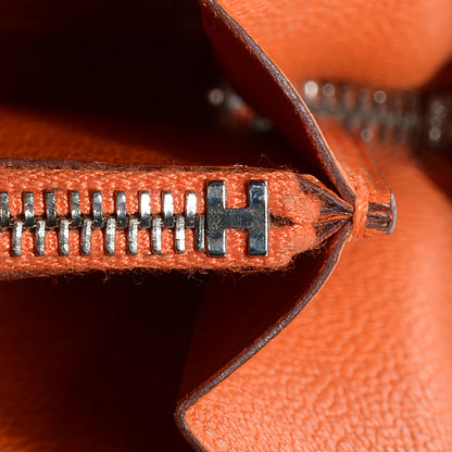 Hermes Chèvre Mysore Azap Combined Long Wallet Orange 6 of 9