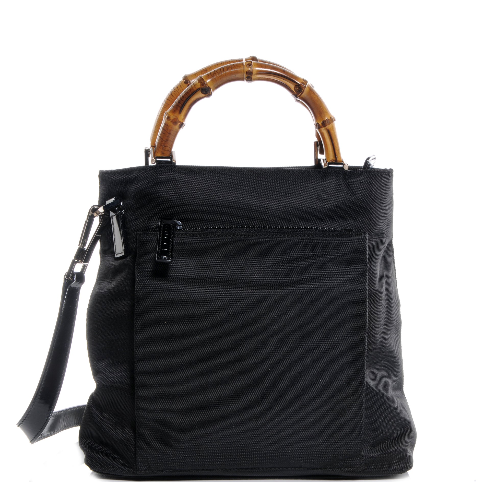 Gucci Nylon Bamboo Top Handle Tote Black 1 of 7