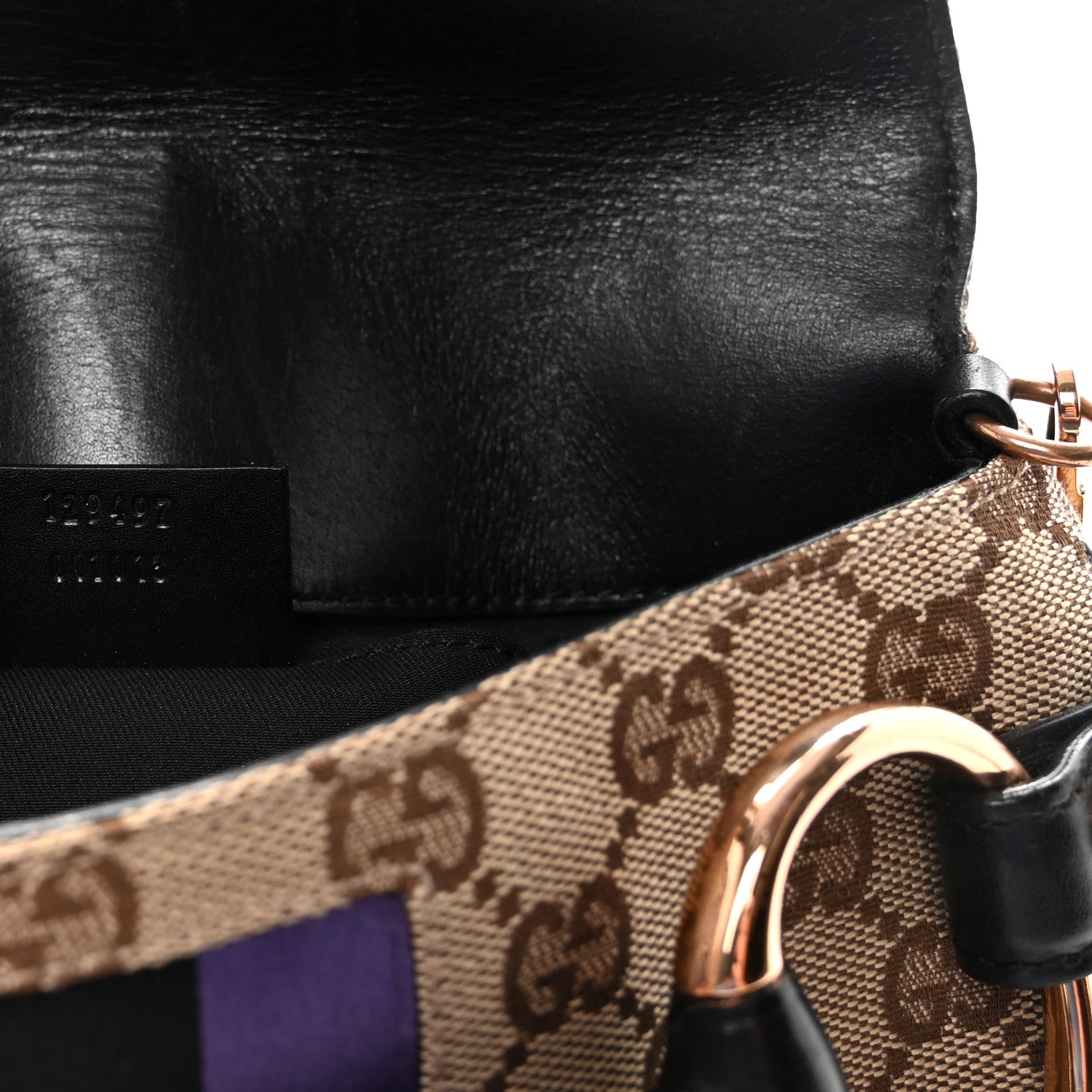Gucci Tom Ford Monogram Horsebit Web Clutch Purple 1832979